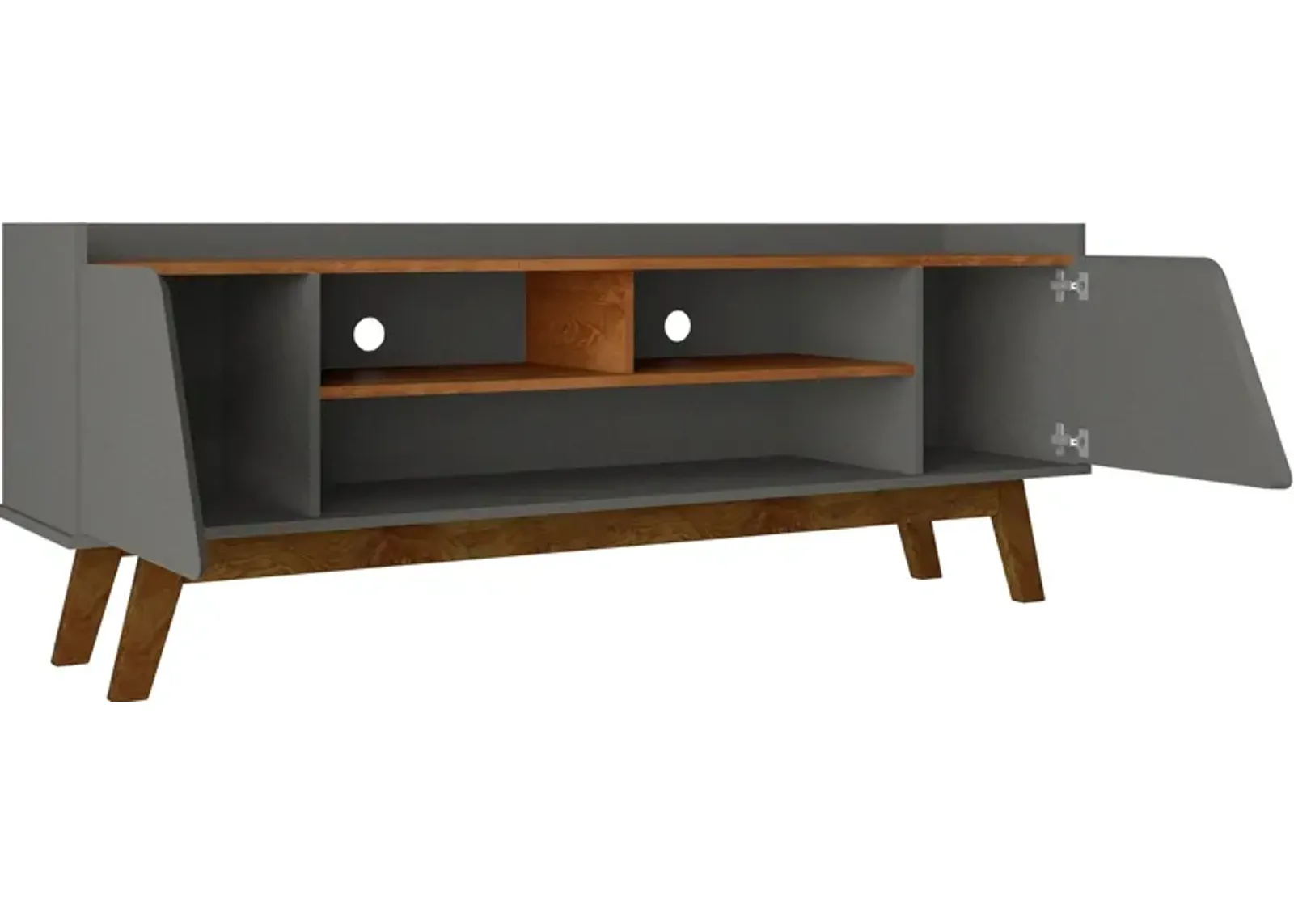 Bogardus 63" TV Stand - Gray/Nature