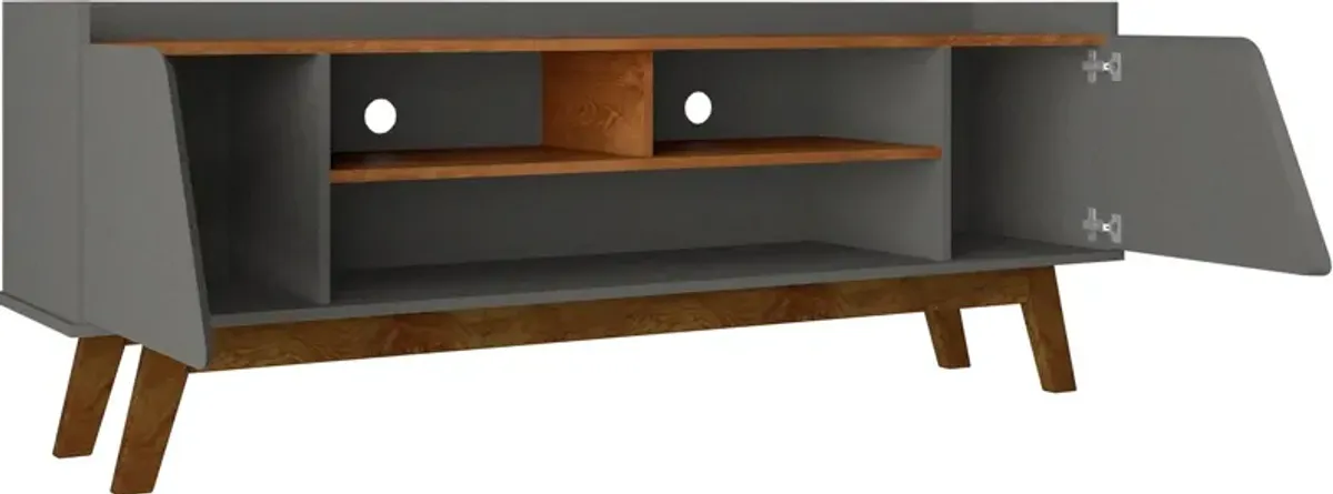 Bogardus 63" TV Stand - Gray/Nature