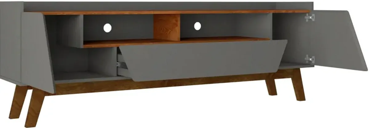 Bogardus 71" TV Stand - Gray/Nature