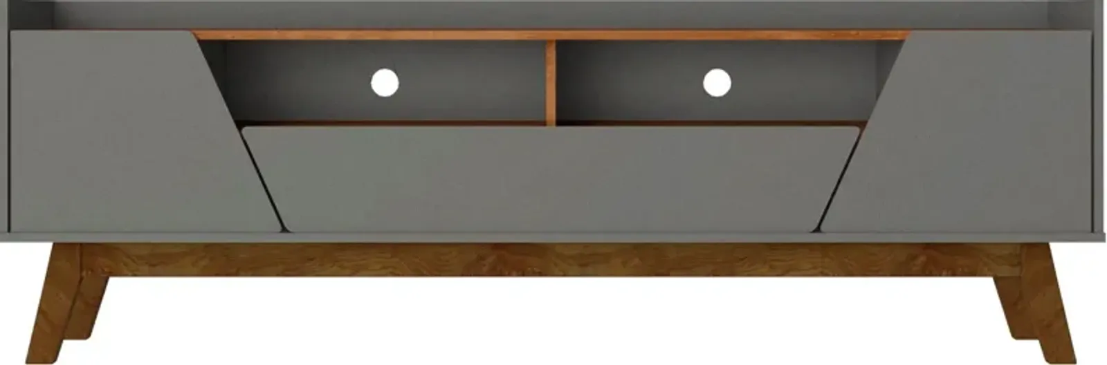 Bogardus 71" TV Stand - Gray/Nature