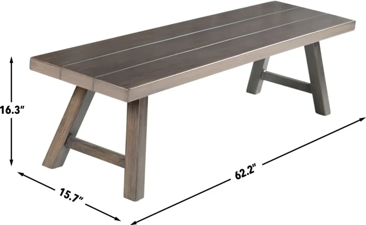 Caribbean Outdoor Dining Bench