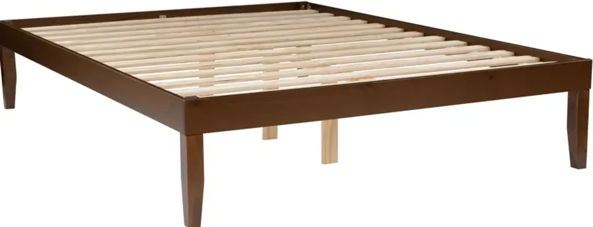 Elna Queen Platform Bed - Walnut