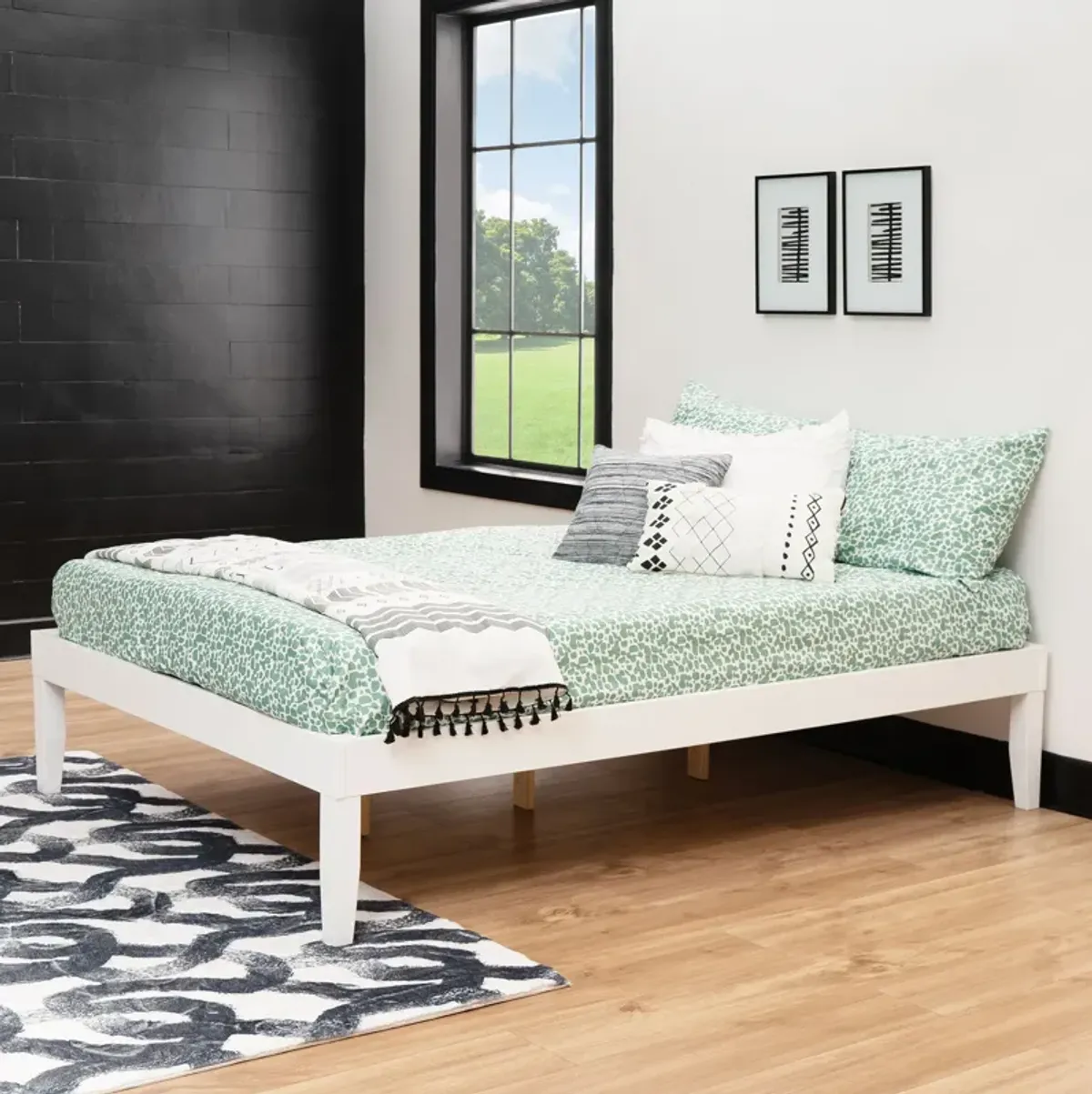 Elna Full Platform Bed - White