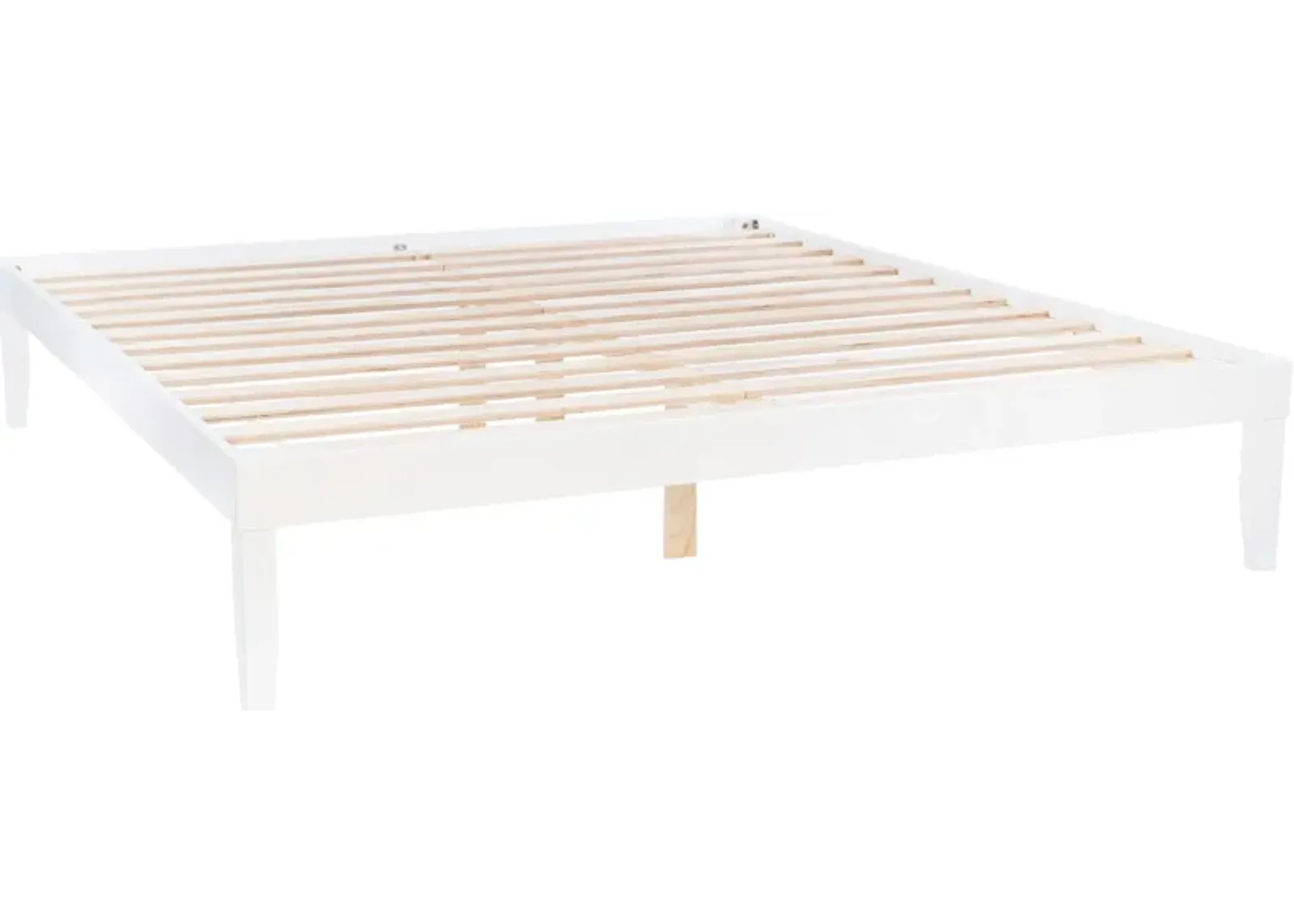 Elna King Platform Bed - White