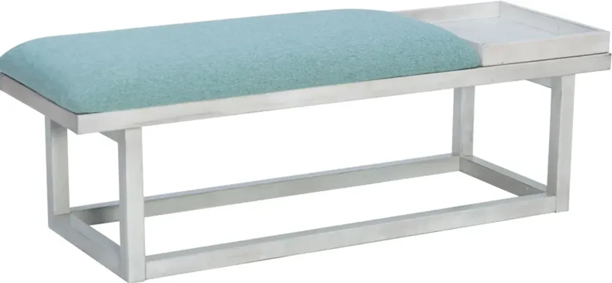 Francesco Bench - Whitewash/Aqua