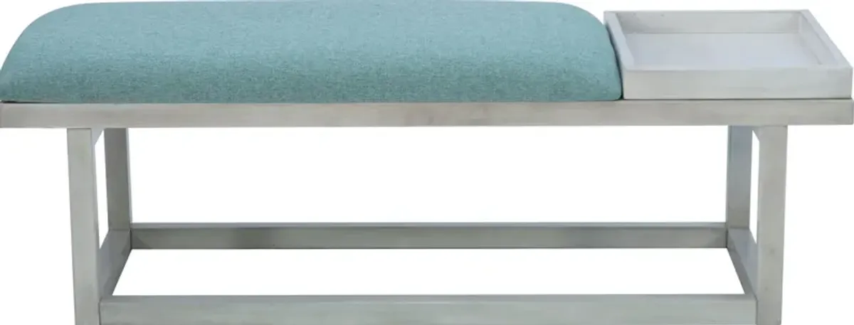 Francesco Bench - Whitewash/Aqua