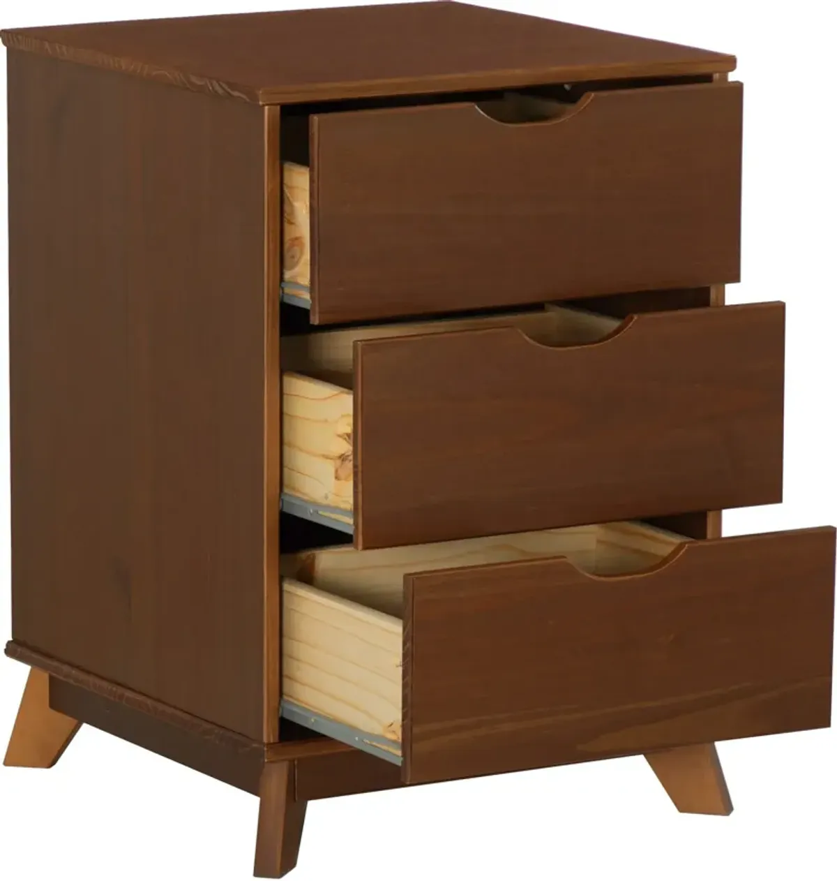 Elna 3-Drawer Nightstand - Walnut