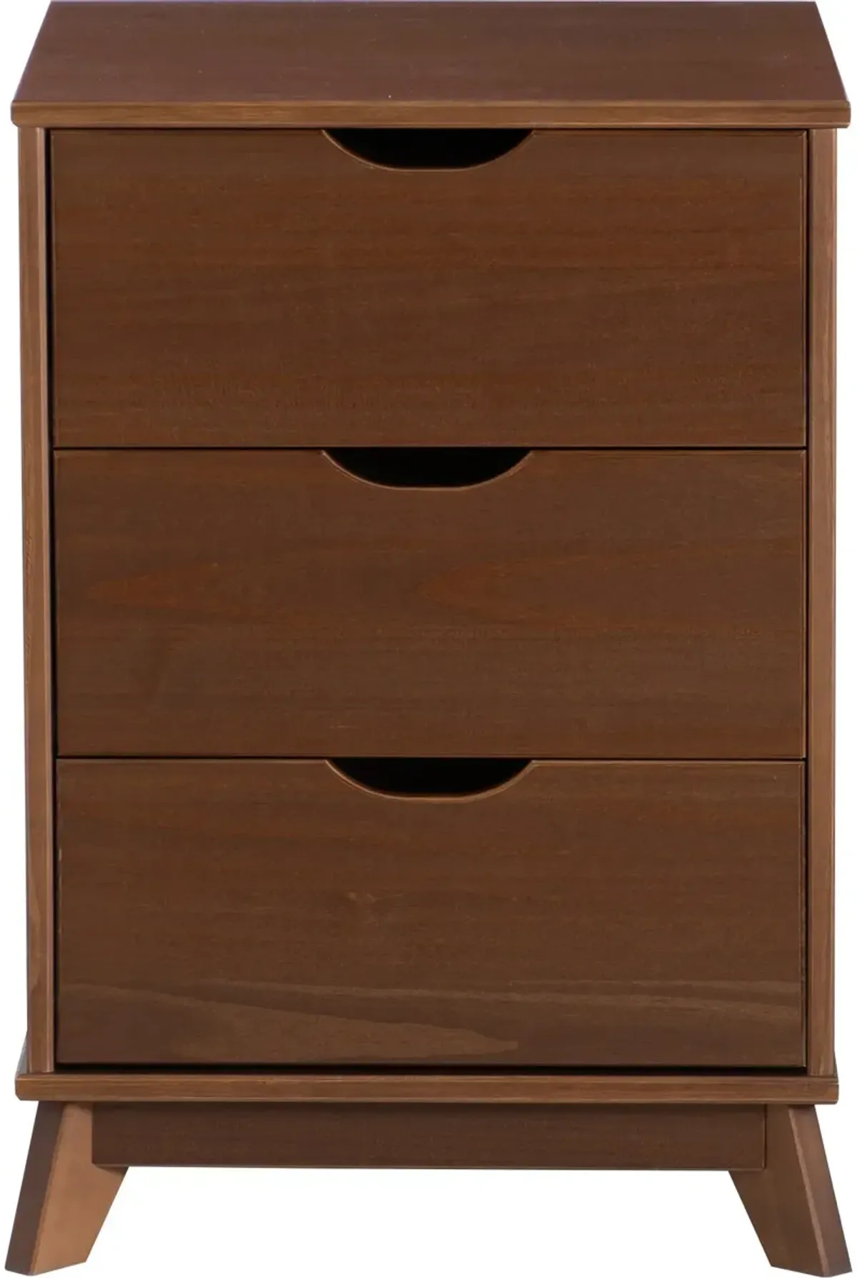 Elna 3-Drawer Nightstand - Walnut