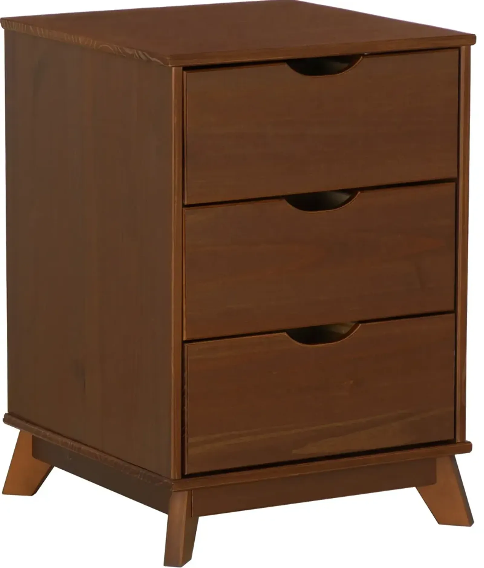 Elna 3-Drawer Nightstand - Walnut