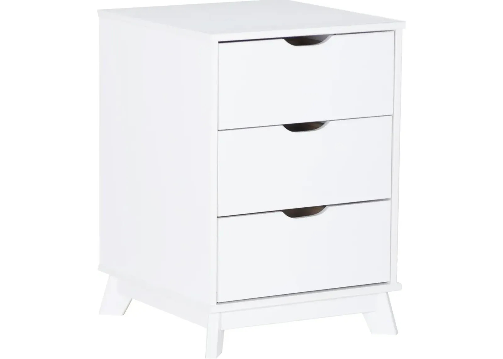 Elna 3-Drawer Nightstand - White