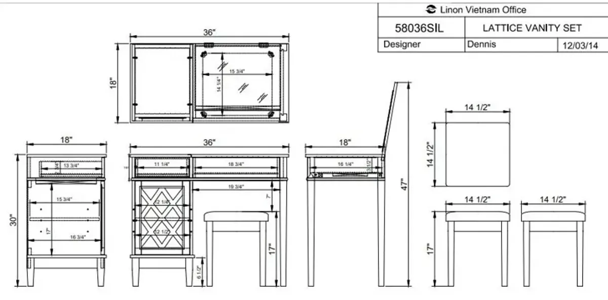 Frederica Vanity Set