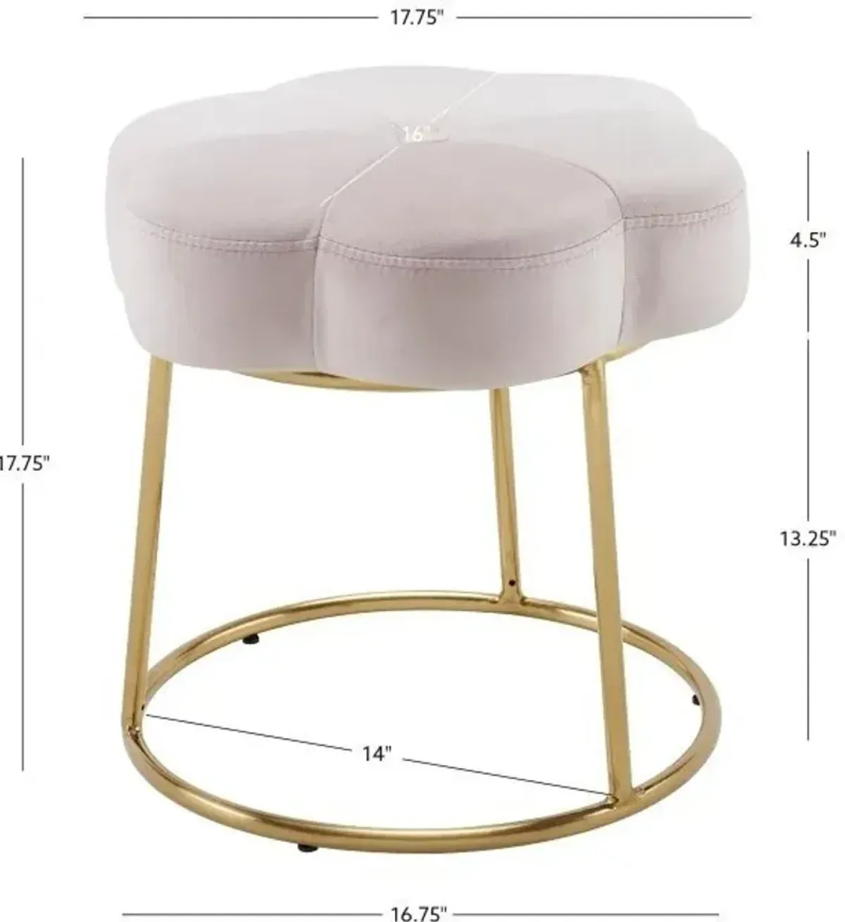 Dora Vanity Stool - Pink