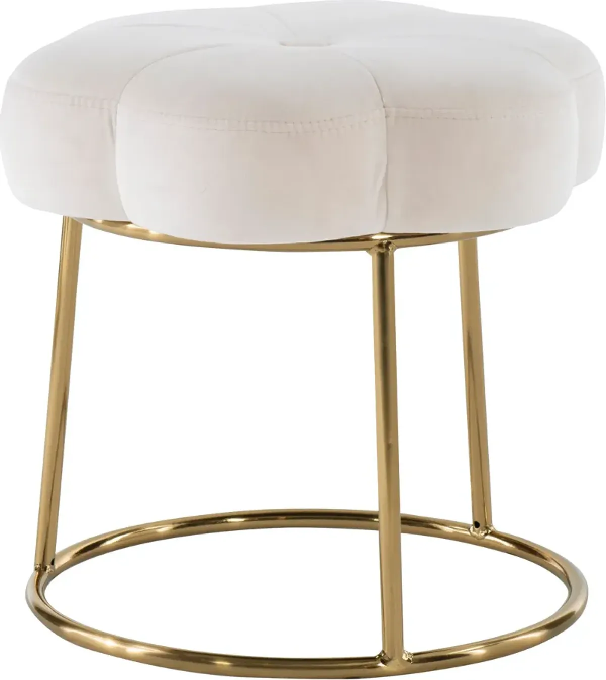 Dora Vanity Stool - White