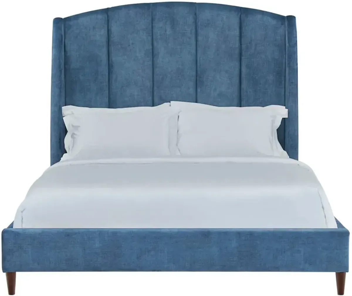 Daria Queen Upholstered Bed - Navy