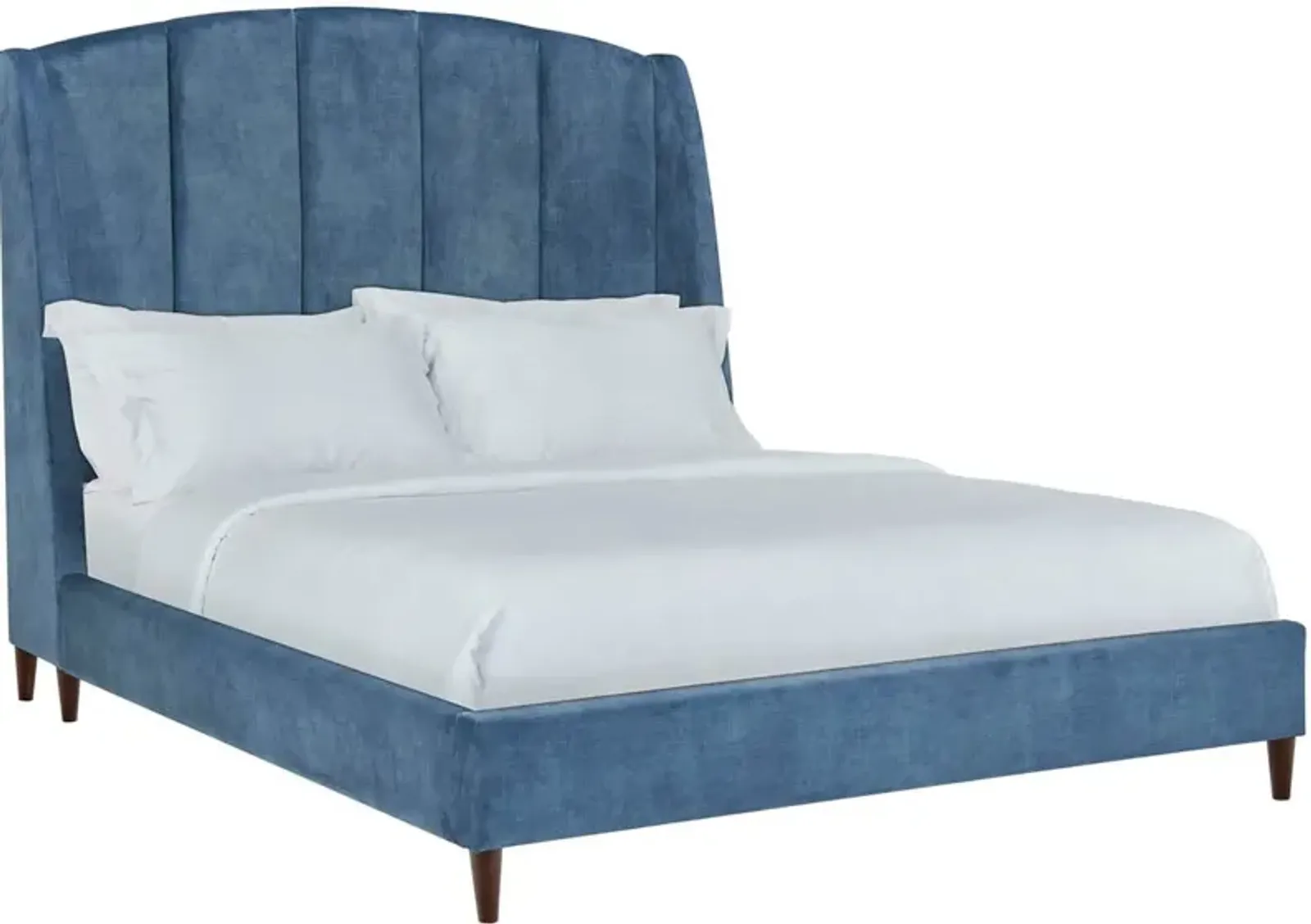 Daria King Upholstered Bed - Navy