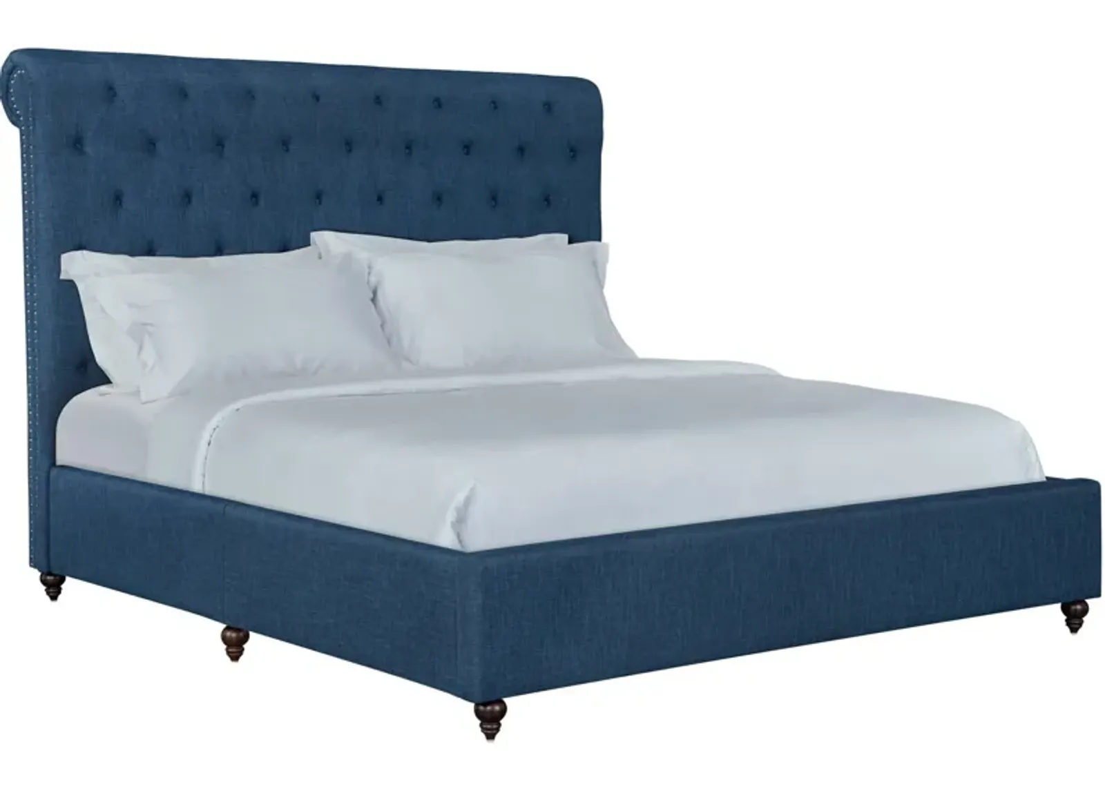 Drusilla Queen Upholstered Platform Bed - Navy