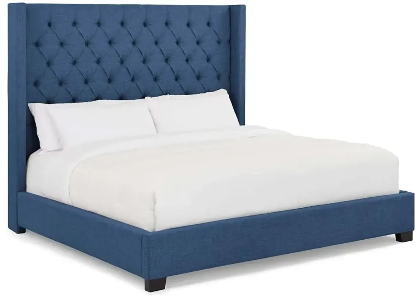 Odette Full Upholstered Platform Bed - Navy