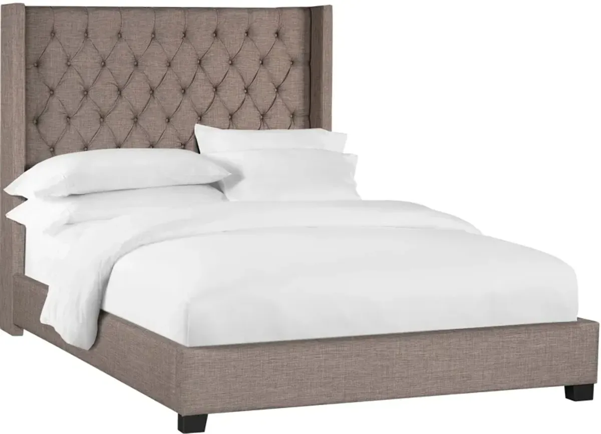 Odette Full Upholstered Platform Bed - Brown