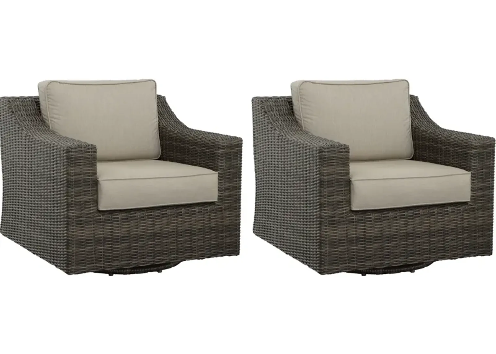 Bloomington Outdoor Set of 2 Swivel Chairs