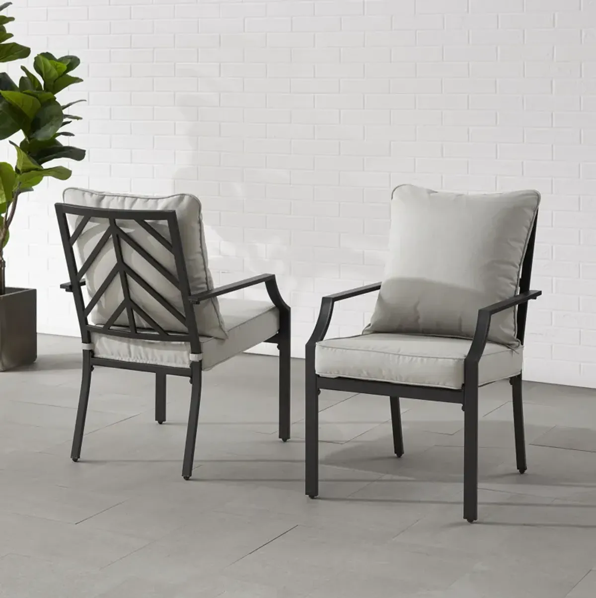 Boise Outdoor Set of 2 Dining Chairs