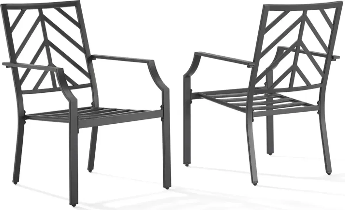 Boise Outdoor Set of 2 Dining Chairs