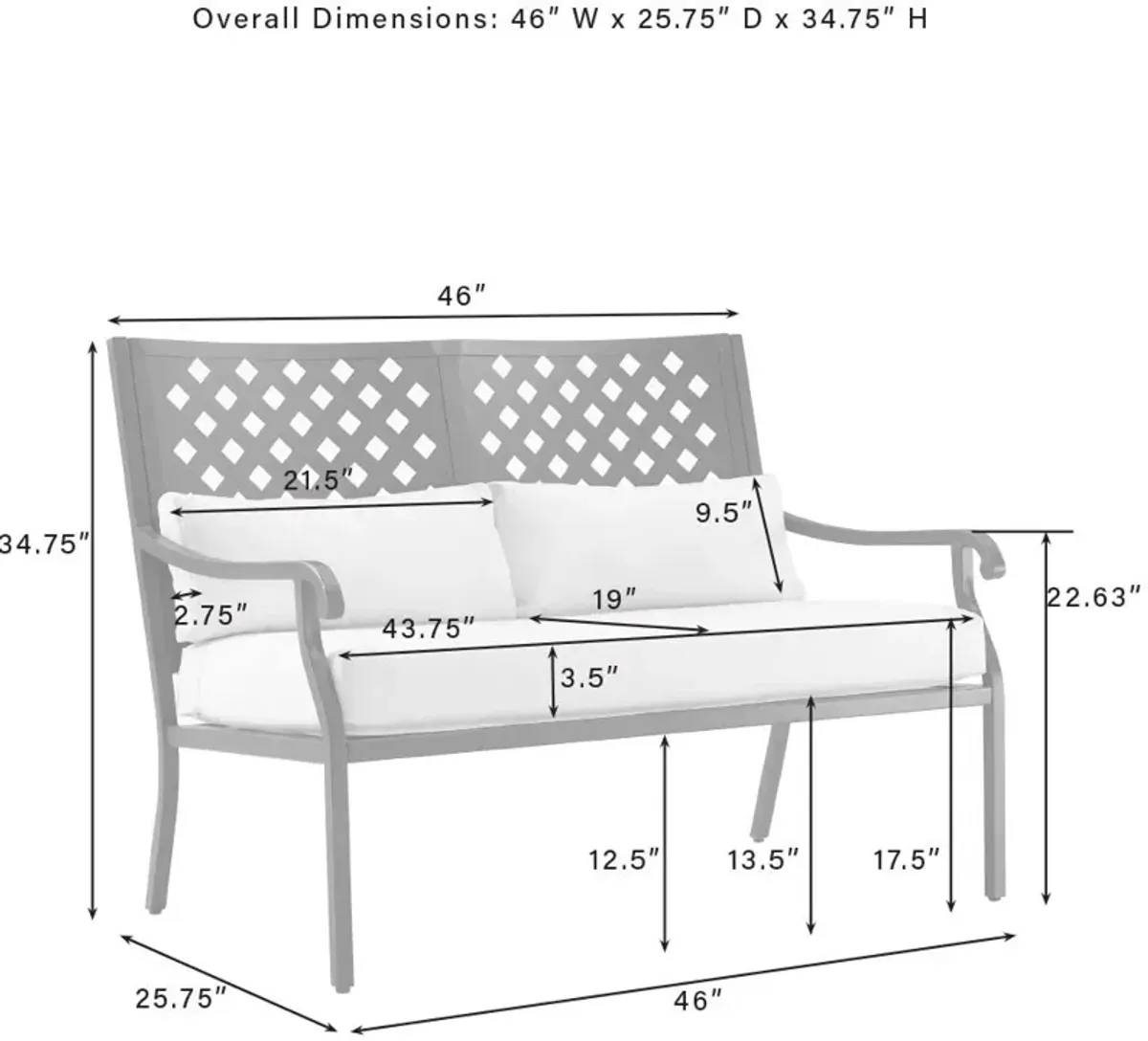 Leavenworth Outdoor Loveseat, Set of 2 Lounge Chairs and Coffee Table