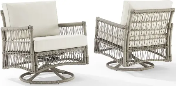 Lakeline Outdoor Set of 2 Swivel Chairs