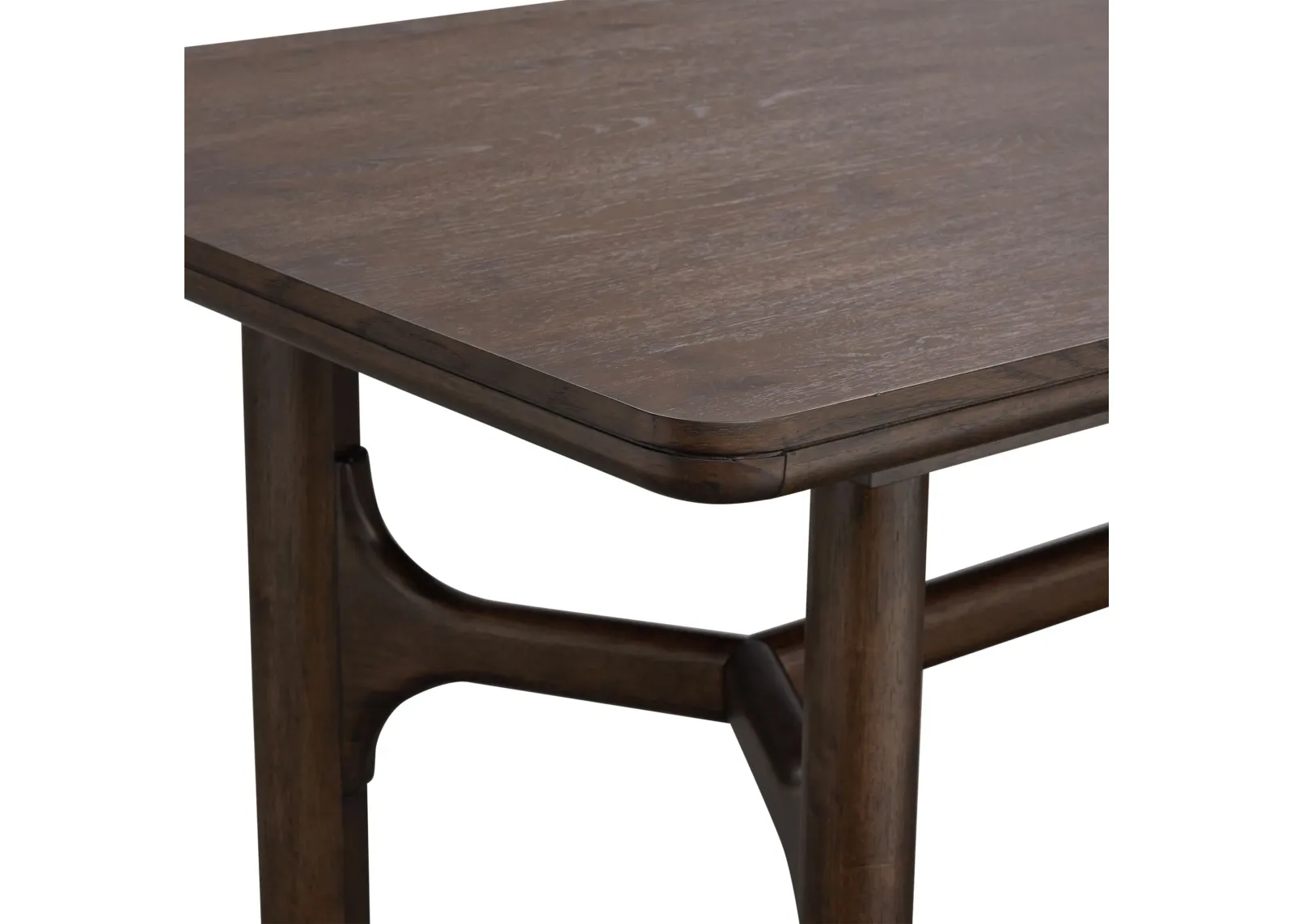 Santa Monica Rectangle Dining Table with 4 Upholstered Dining Chairs - Chestnut