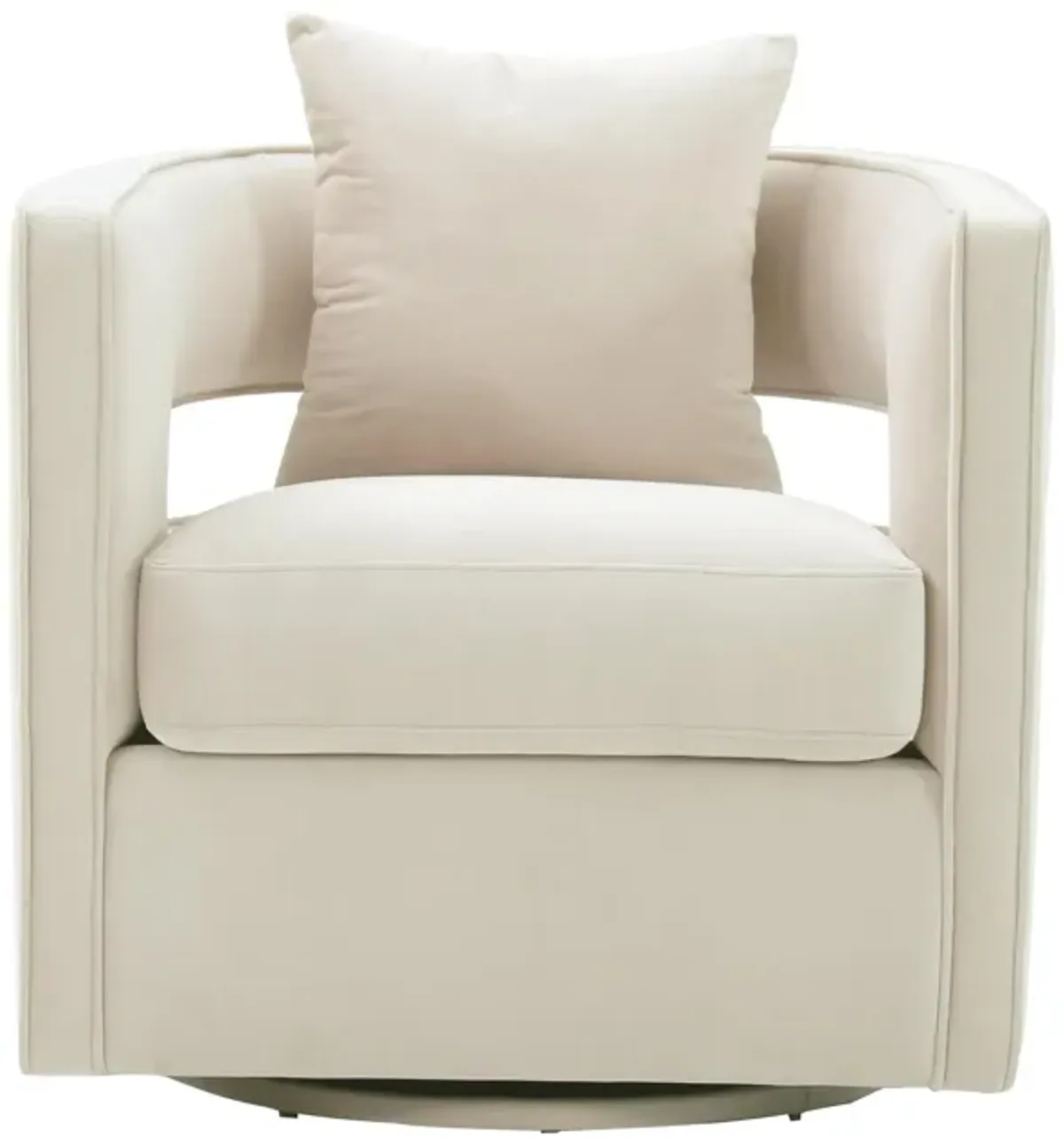 Janet Swivel Accent Chair - Cream