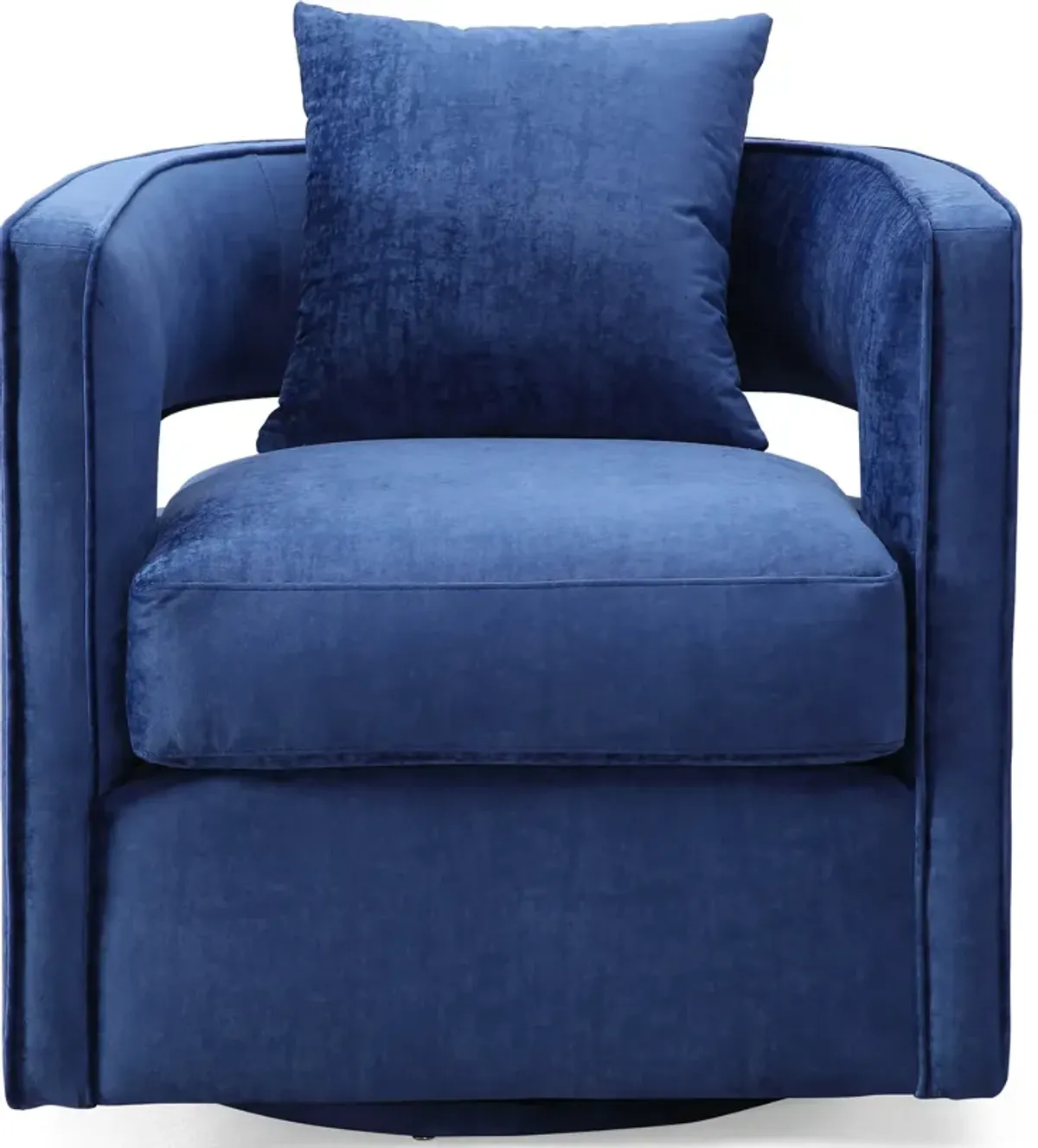 Janet Swivel Accent Chair - Navy