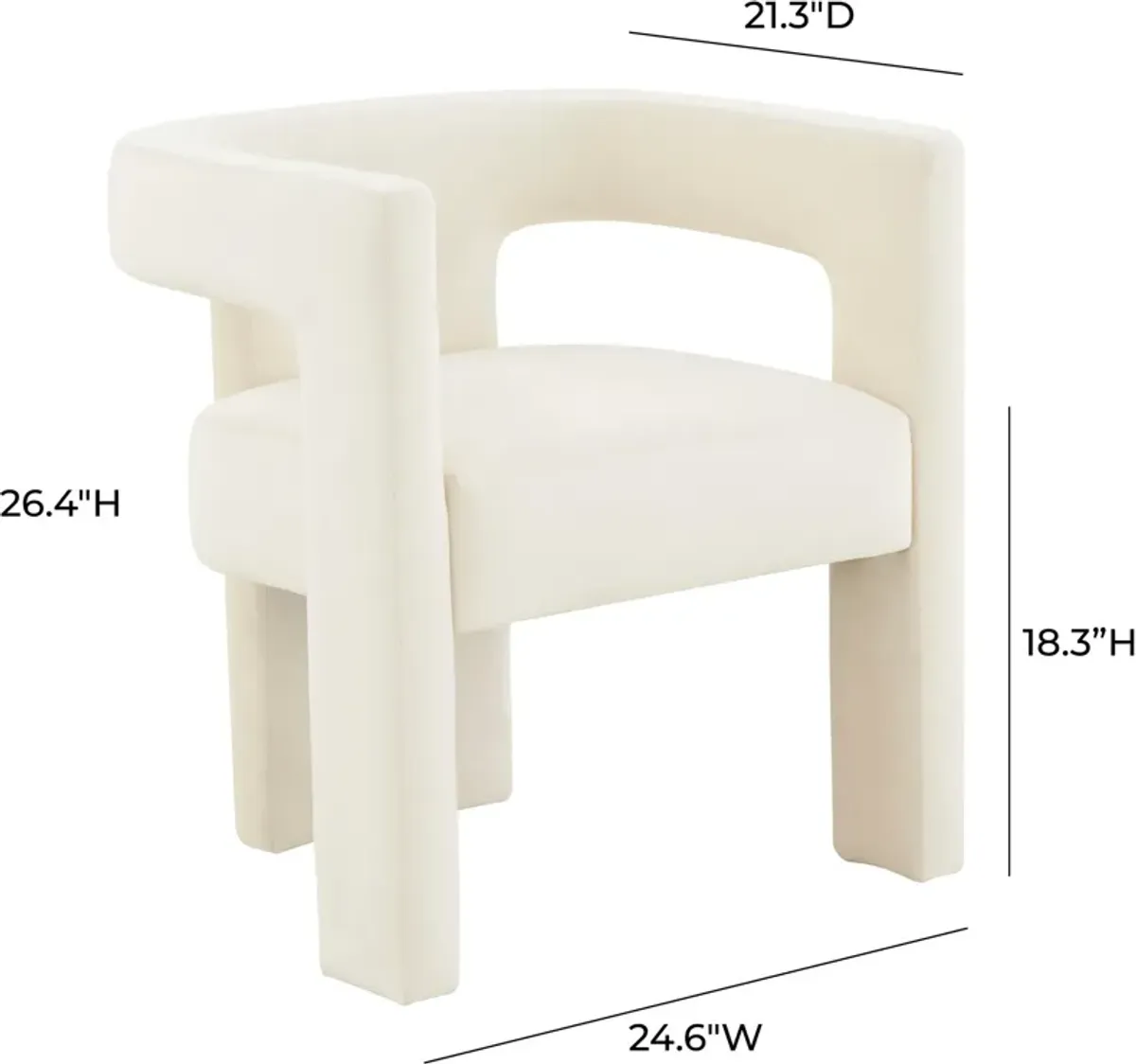 Wesley Accent Chair - Cream