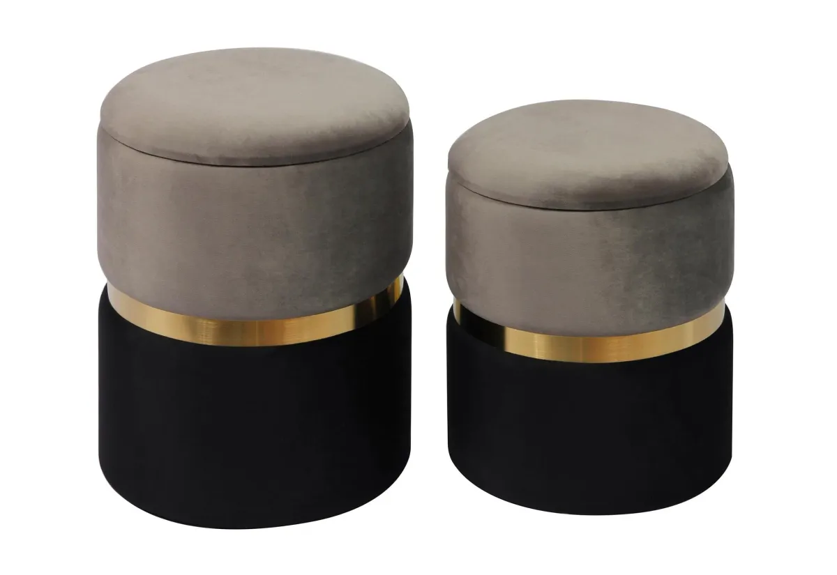 Tricia Set of 2 Storage Ottomans