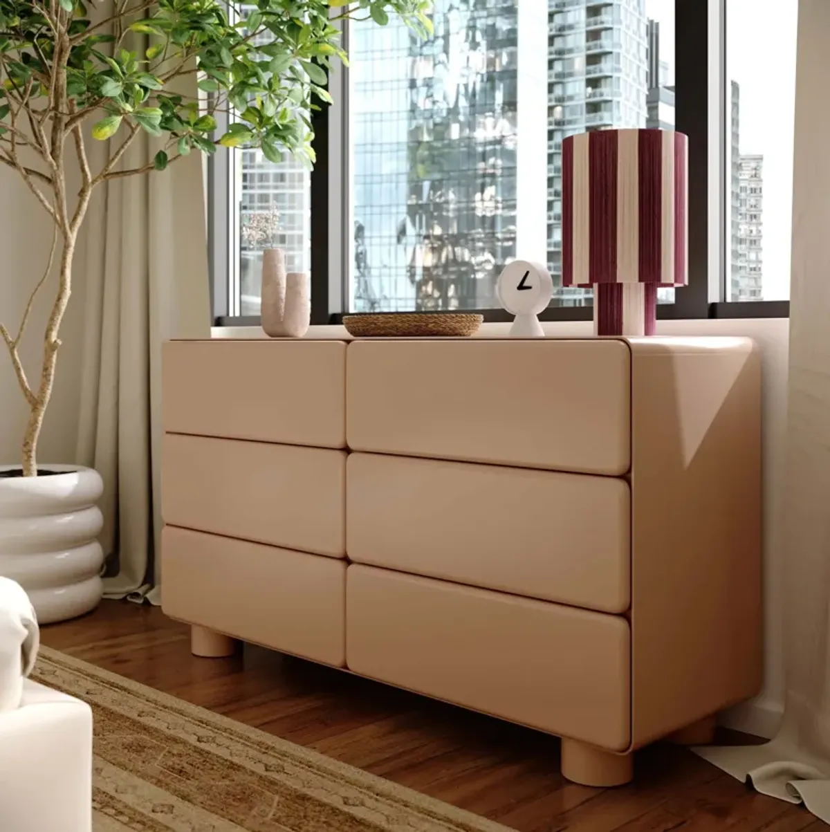 Tischa Dresser - Taupe