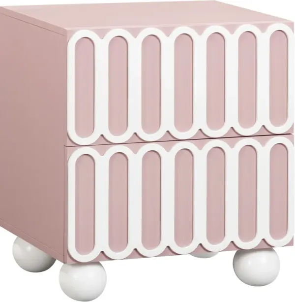 Allora Nightstand - Mauve