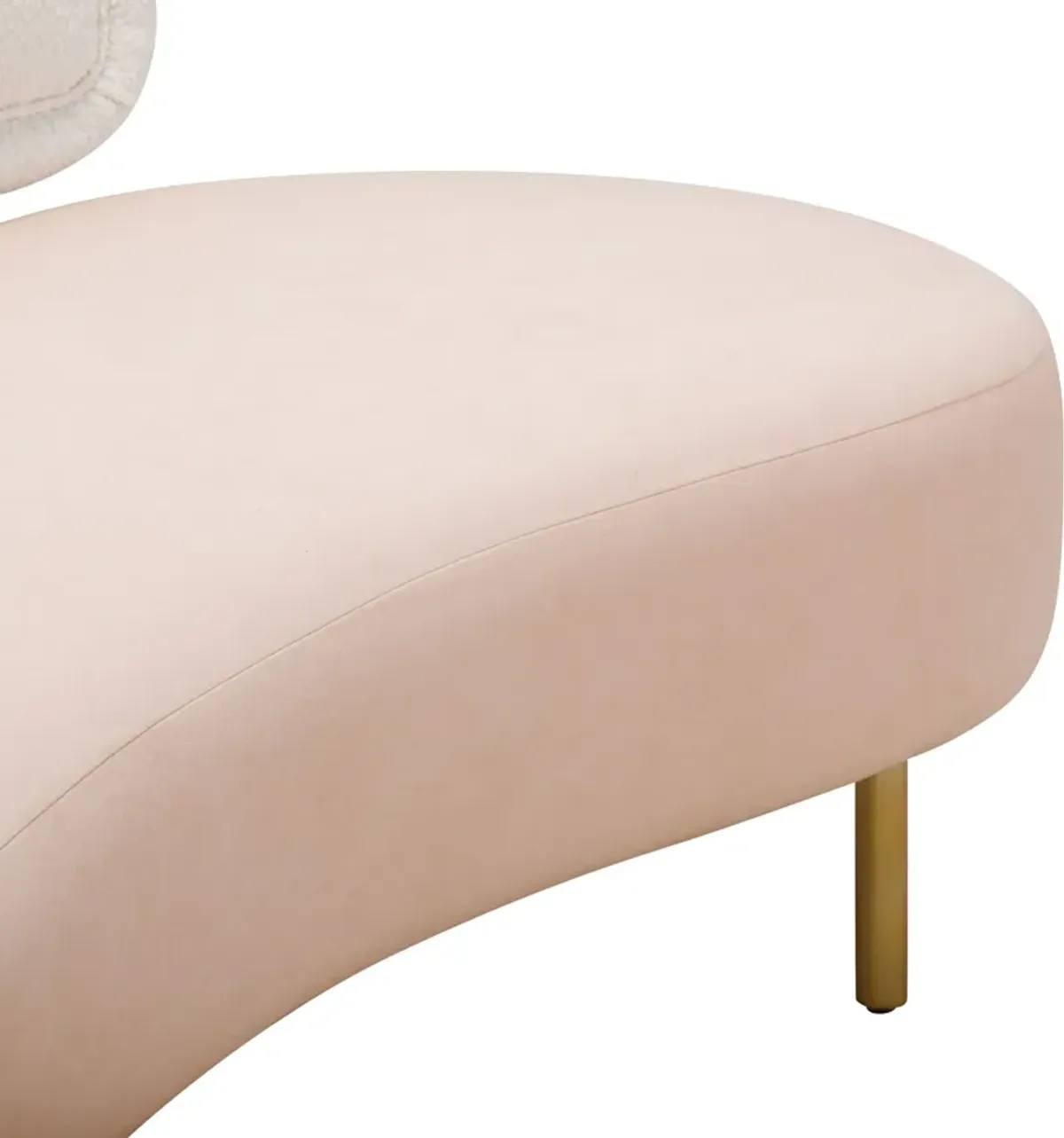 Leyla Sofa - Cream Boucle/Blush Velvet