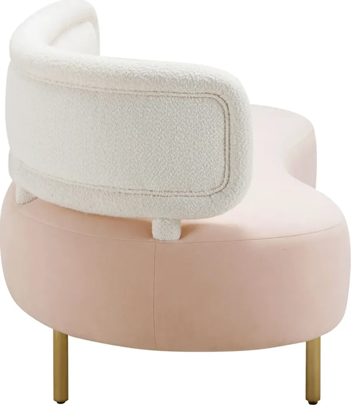 Leyla Sofa - Cream Boucle/Blush Velvet