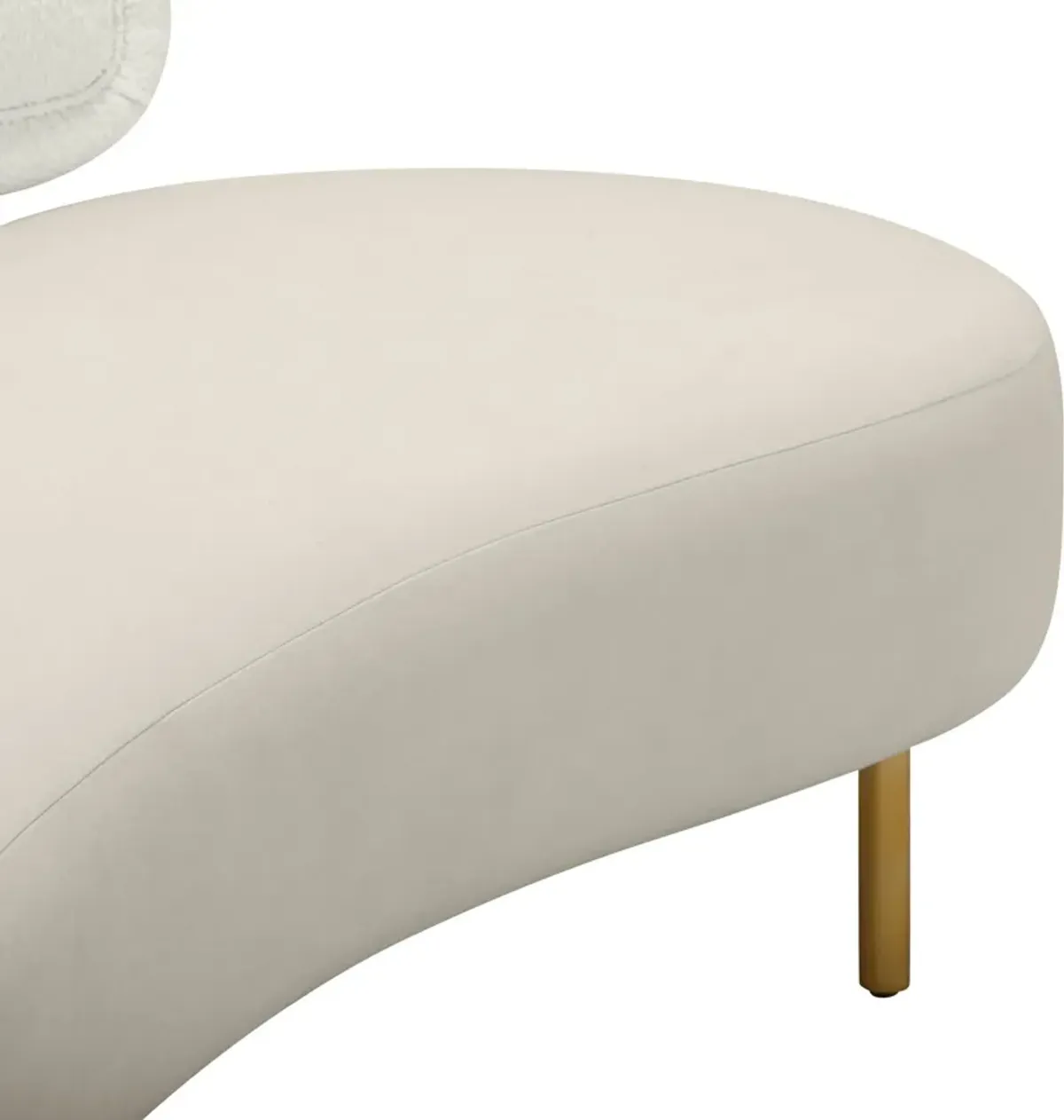 Leyla Sofa - Cream Boucle/Gray Velvet