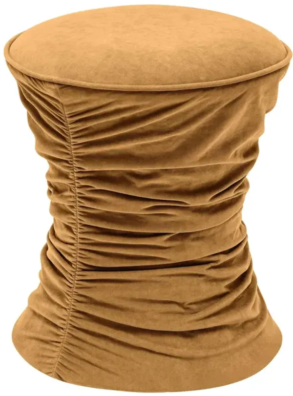 Zirconia Ottoman - Dark Terracotta Velvet