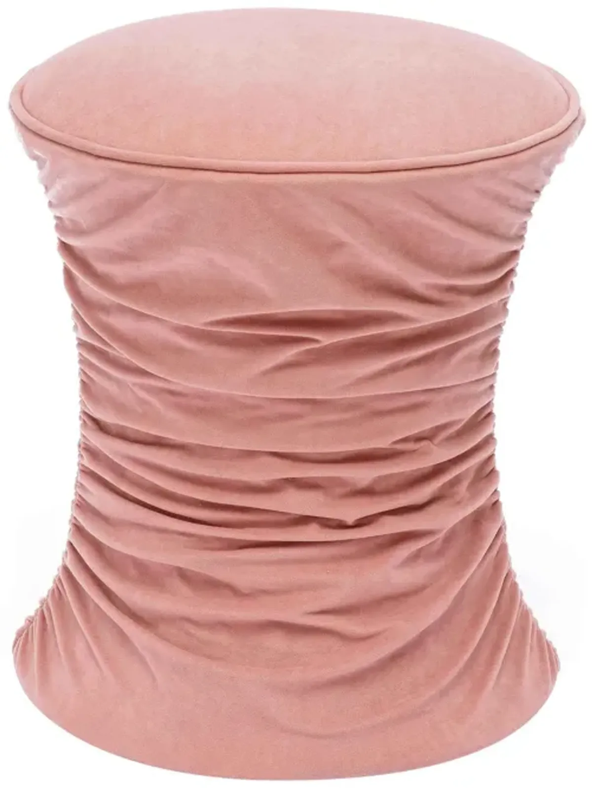 Zirconia Ottoman - Rose Pink Velvet