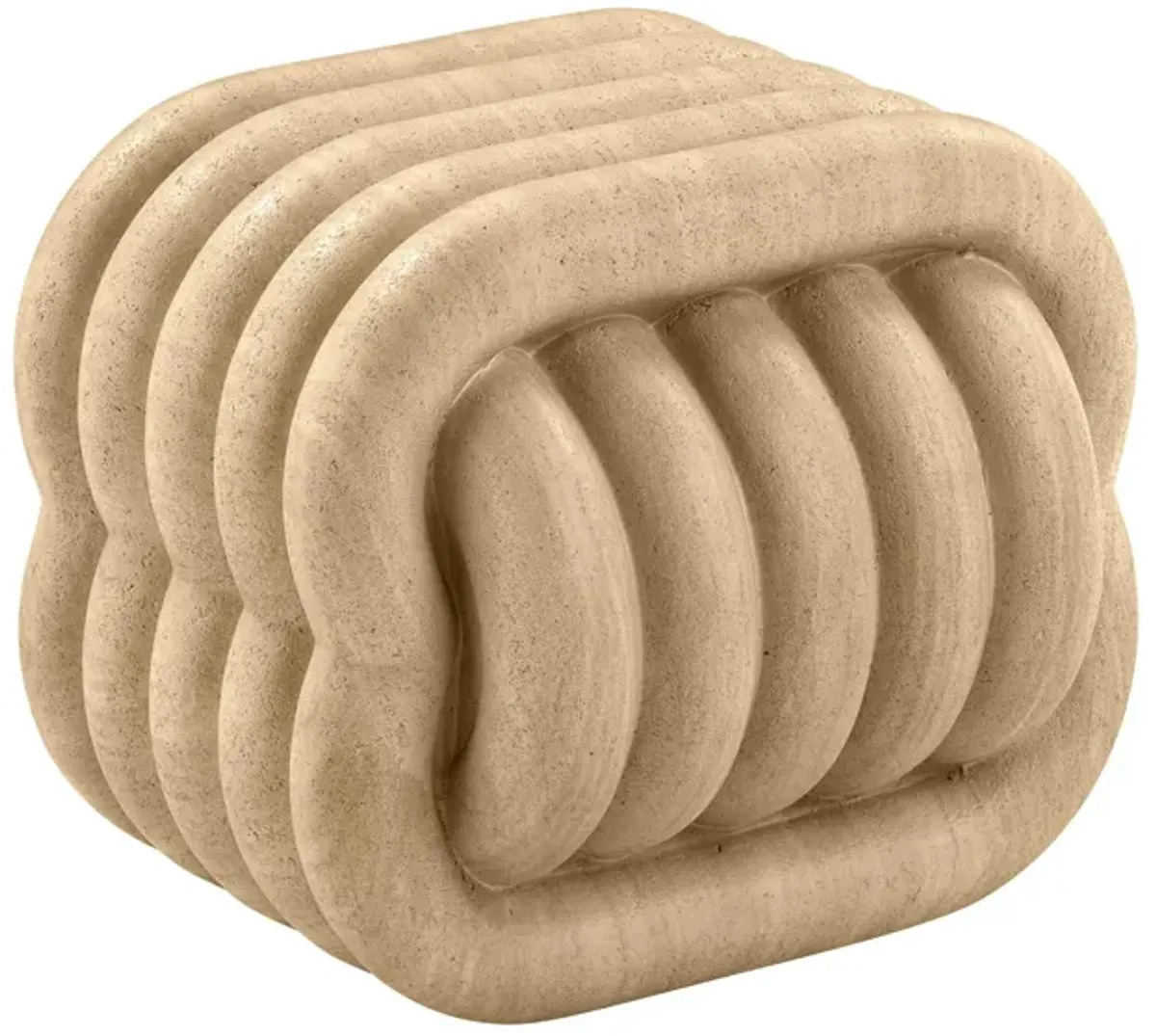 Padre Indoor/Outdoor Accent Stool - Travertine