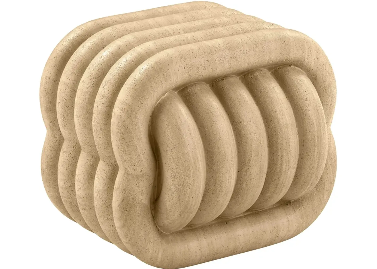 Padre Indoor/Outdoor Accent Stool - Travertine