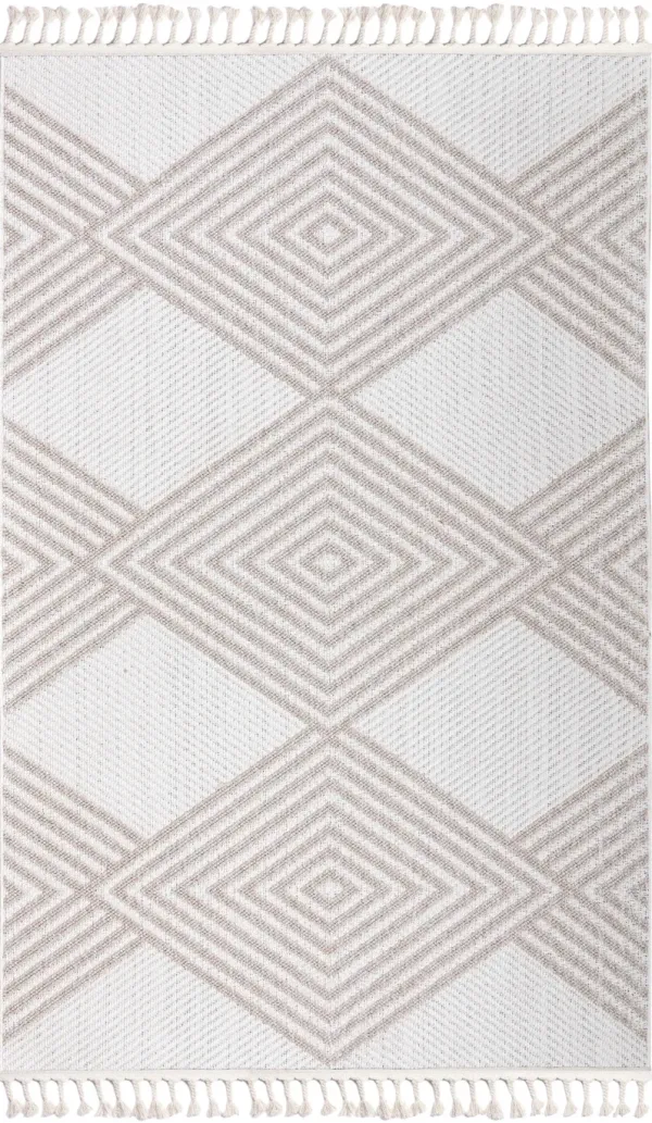 Cassia 5' x 8' Area Rug - Beige/White