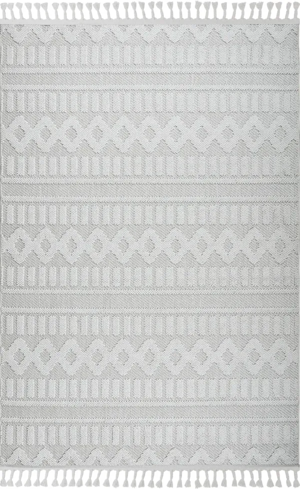 Cedar 5' x 8' Area Rug - White/Beige