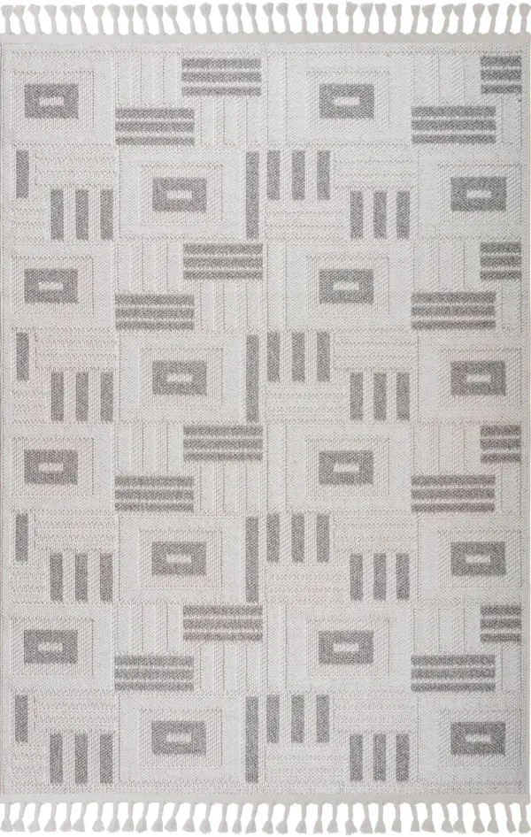 Gaia 5' x 8' Area Rug - Beige/Gray