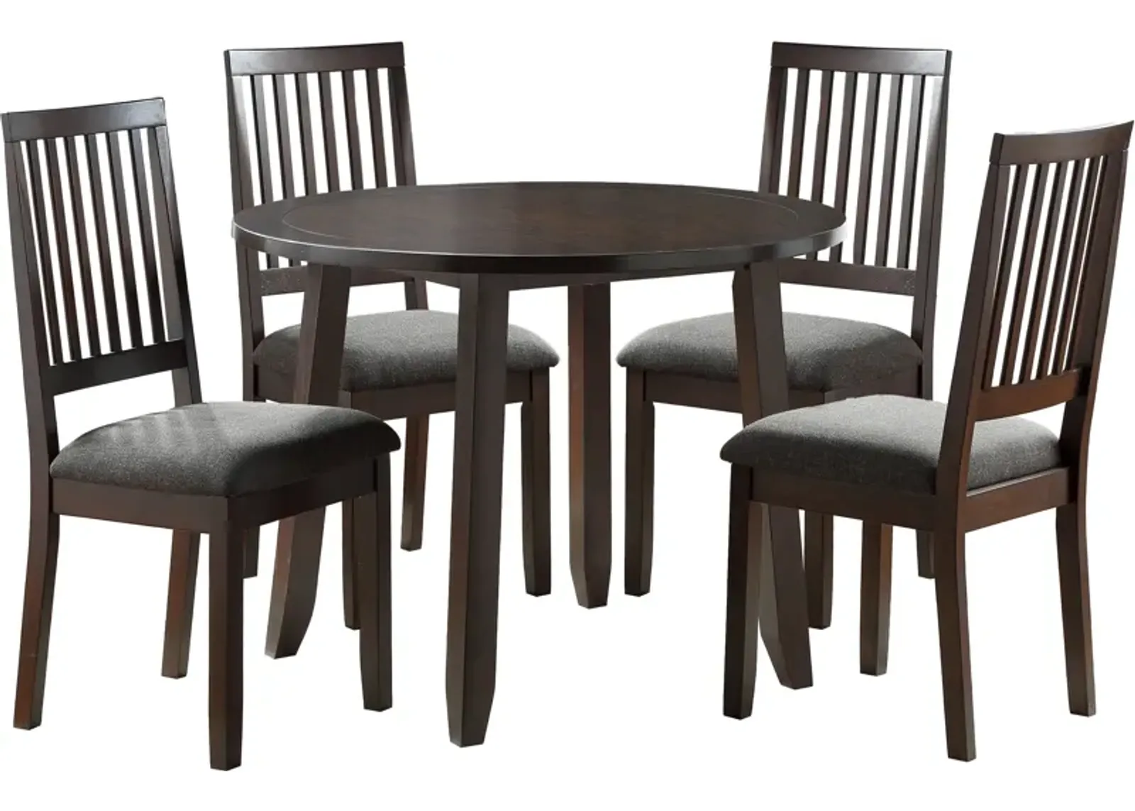 Leandra Round Dining Table and 4 Dining Chairs