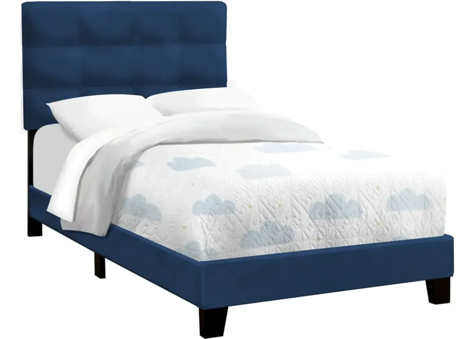 Luella Twin Upholstered Bed - Blue