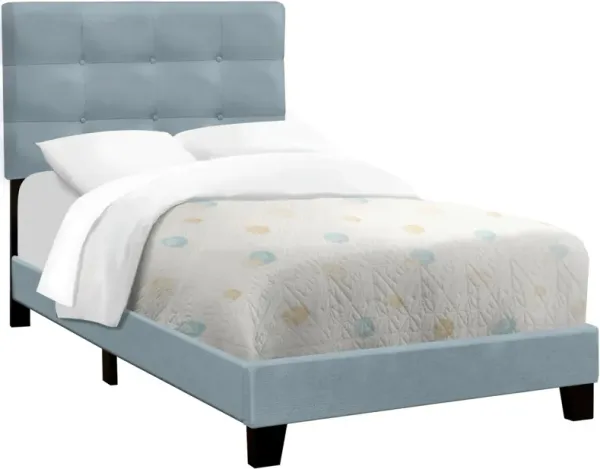 Luella Twin Upholstered Bed - Light Blue