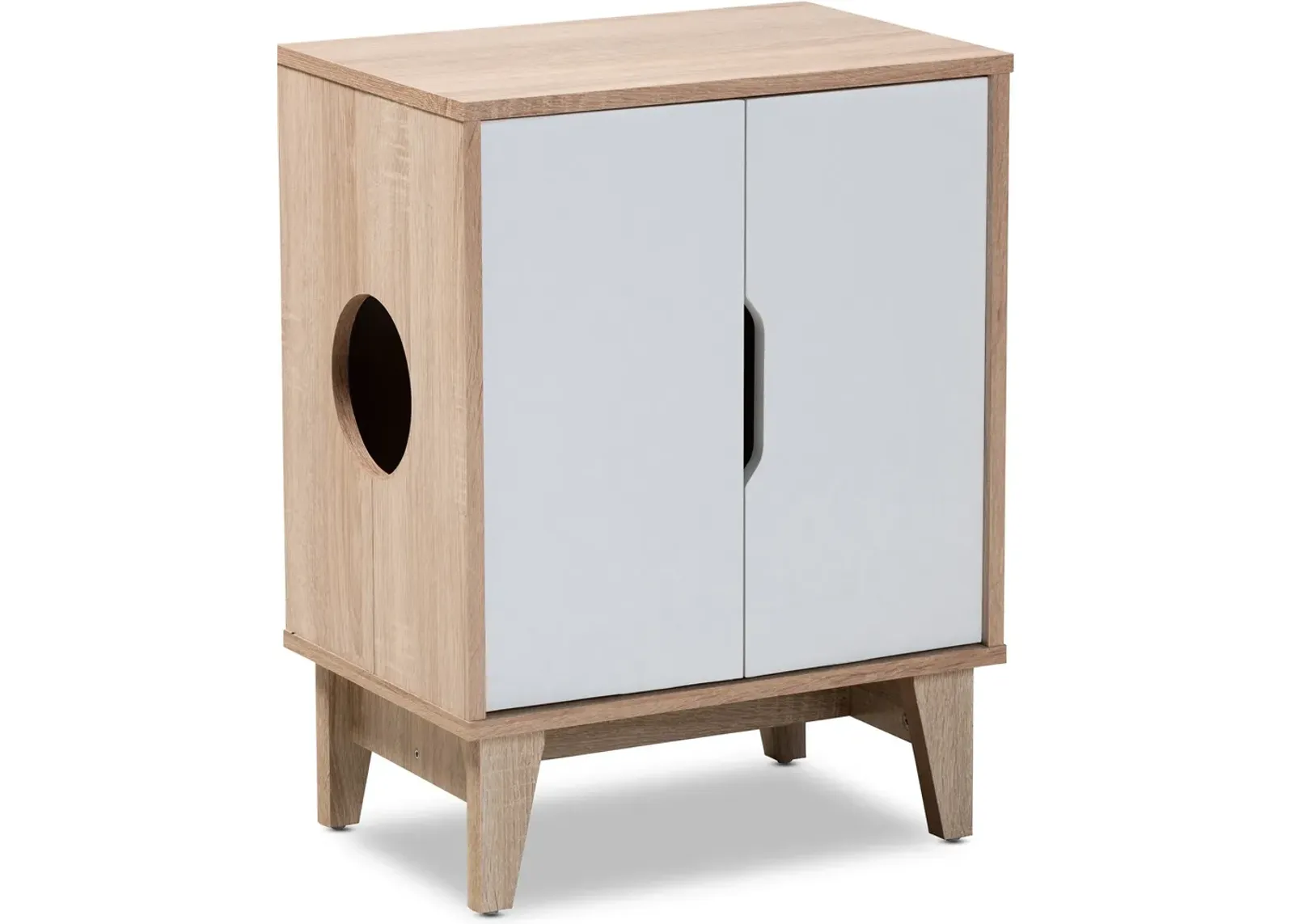 Oliver Litter Box Enclosure - Oak/White