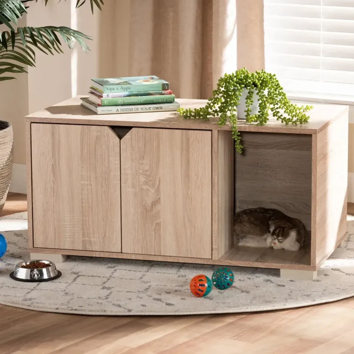 Binx Litter Box Enclosure - Oak