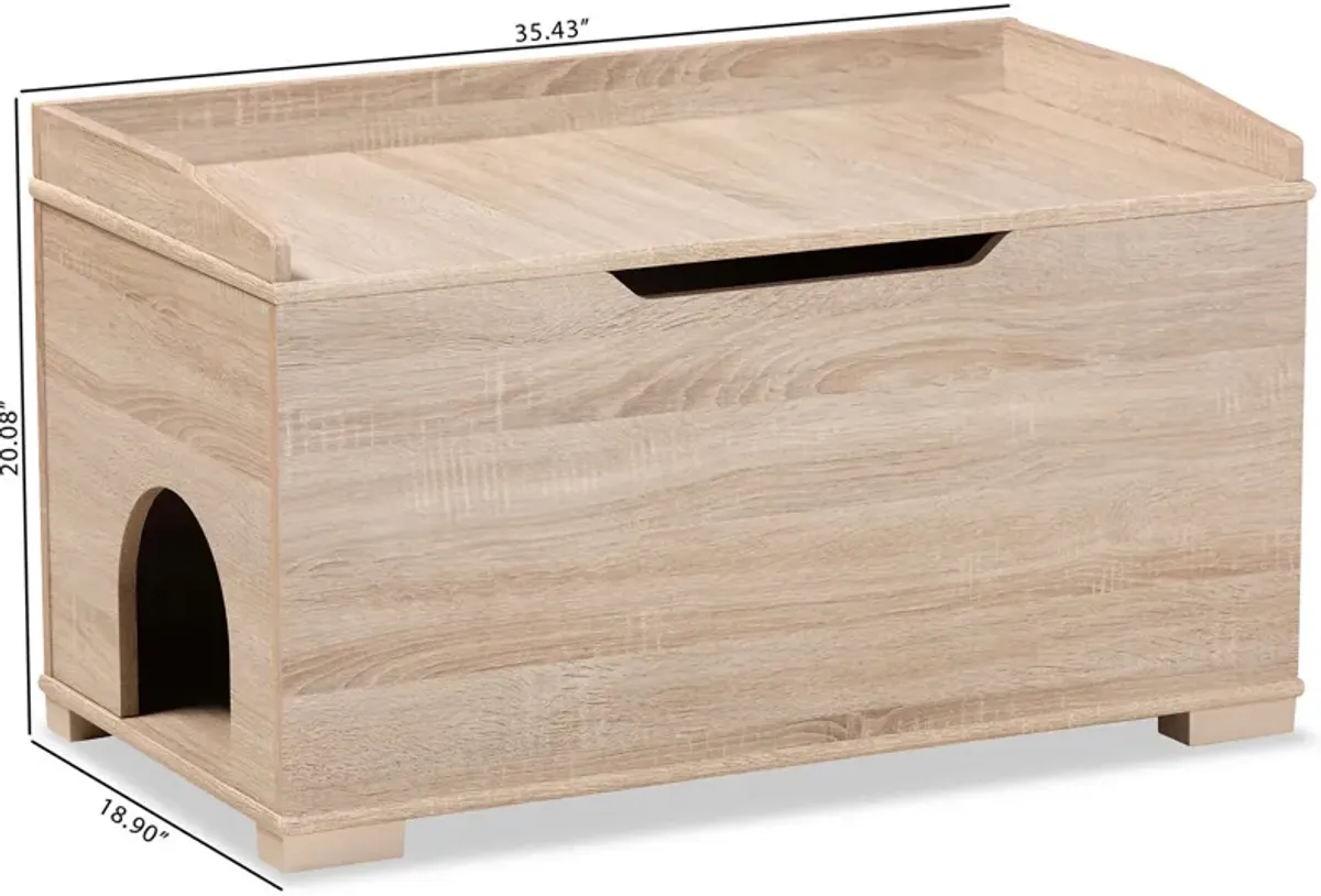 Ziggy Litter Box Enclosure - Oak